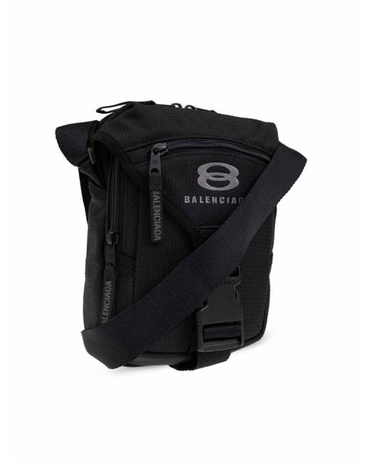 Balenciaga Black Two Way Zip Shoulder Bag for men