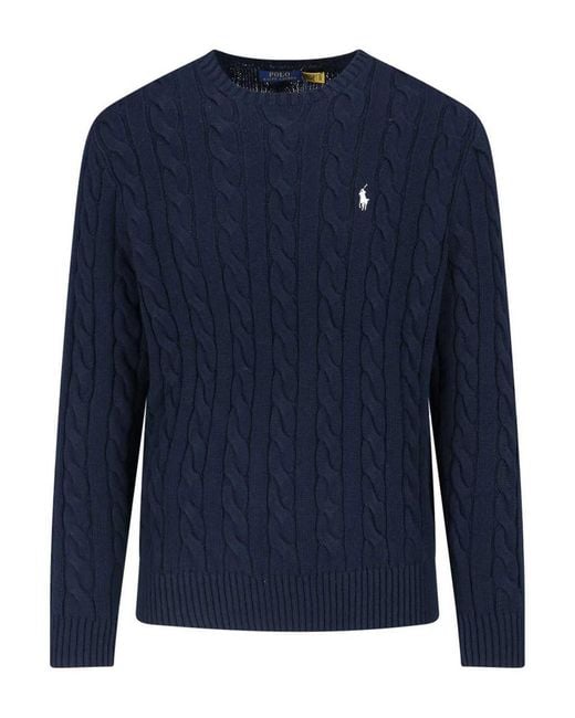 Polo Ralph Lauren Blue Logo Sweater for men