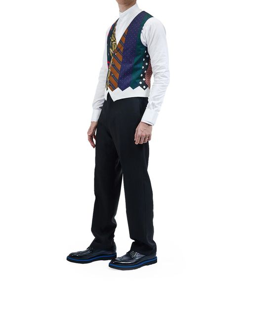 Moschino Blue Cravatte Gilet for men