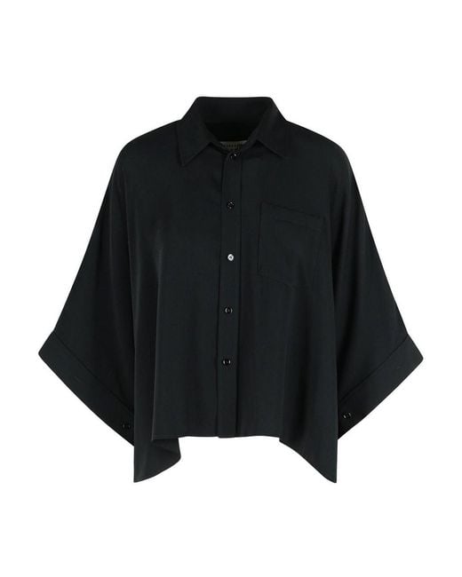 MM6 by Maison Margiela Black Polyester Cape