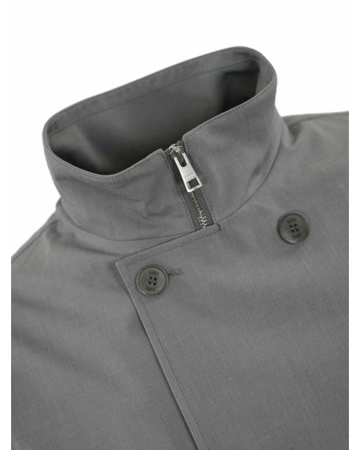 DUNO Gray Tauris Double-Breasted Jacket for men