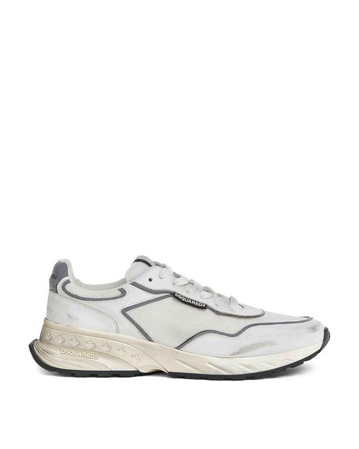 DSquared² White Lace-Up Trainers