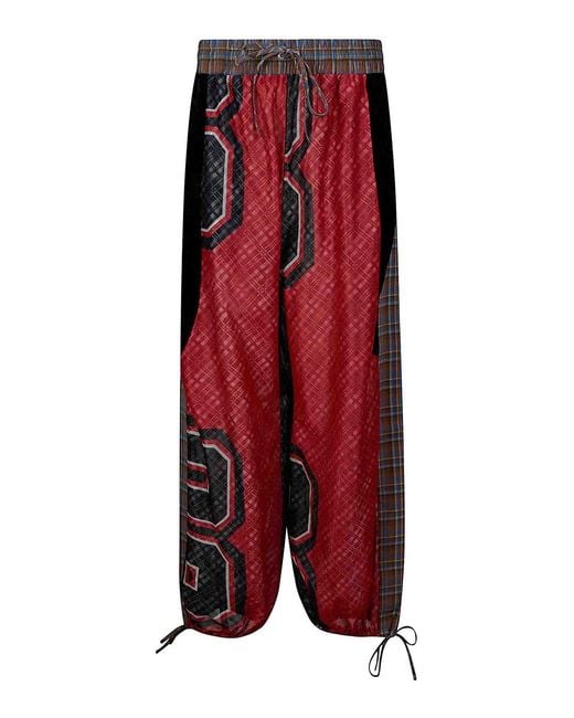 Chopova Lowena Red Basketball Track Pants
