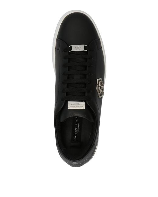 Philipp Plein Black Hexagon Sneakers for men