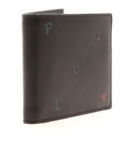 Paul Smith Black Logo Lettering Pattern Wallet for men