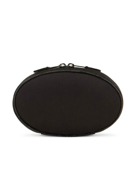 Giorgio Armani Black Silk Chain Crossbody Bag