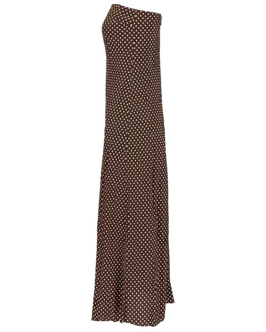 Matteau Brown Bias Column Dress