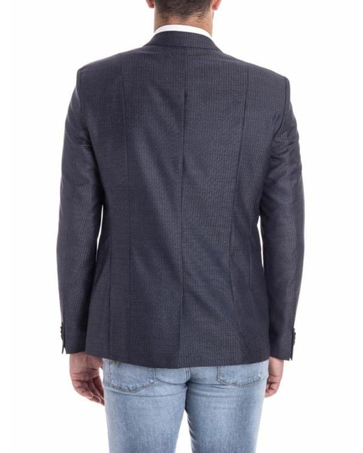 Karl Lagerfeld Blue Wool And Silk Jacket for men