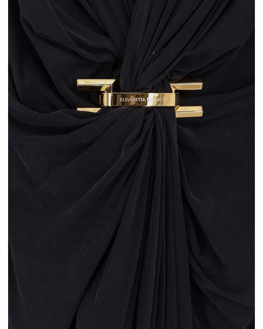 Elisabetta Franchi Black Vestito Lungo Carpet