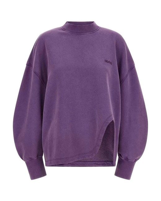 The Attico Purple Shaped Slit Sweatshirt