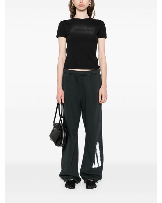 MM6 by Maison Margiela Black Logo Cotton Sweatpants