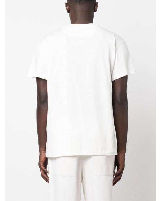 Jil Sander Black Logo-Patch Cotton T-Shirt for men