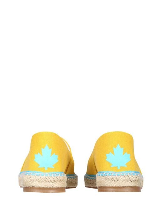 DSquared² Yellow Organic Canvas Espadrilles for men
