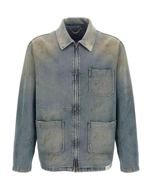 Golden Goose Deluxe Brand Gray Mackenzie Denim Jacket for men