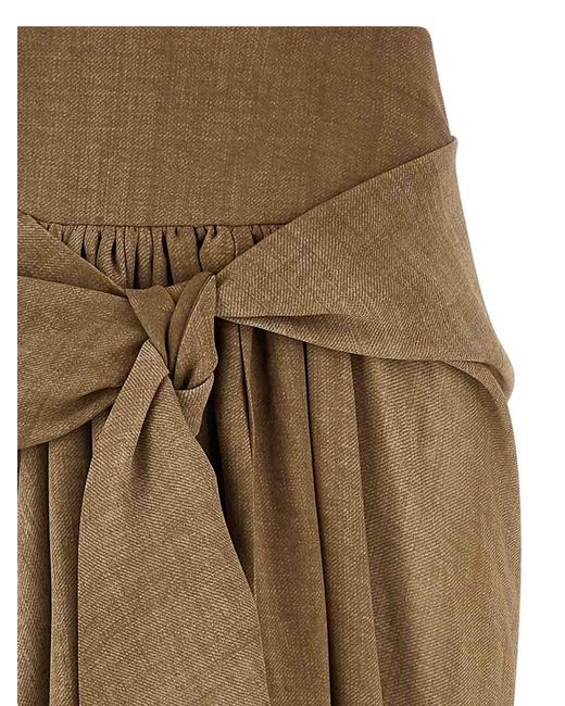 Ermanno Scervino Natural Marocain Skirt