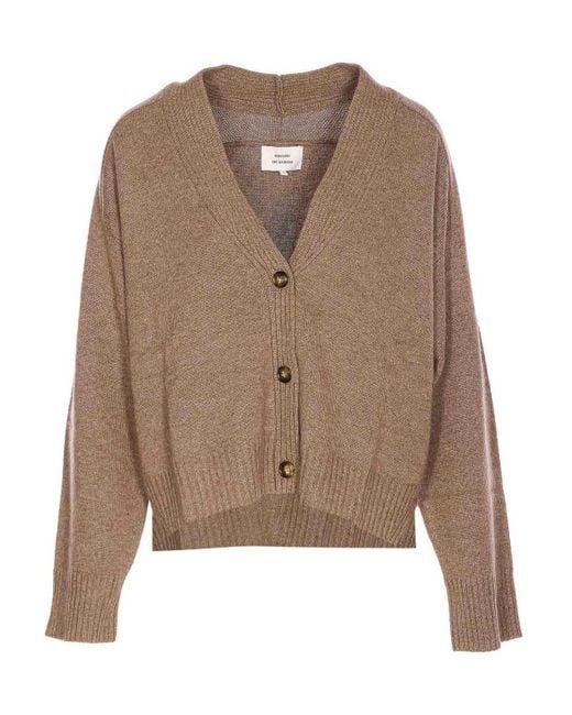 Loulou de Saison Brown Kaia Cardigan Buttons Closure