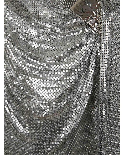 Rabanne Gray Mini Mesh Robe