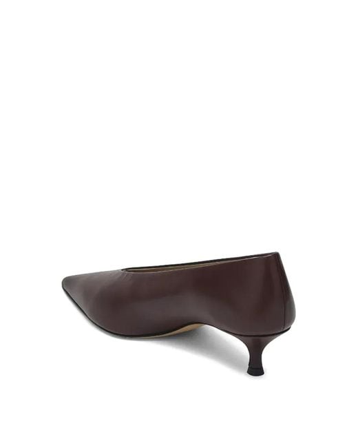 Le Monde Beryl Brown Babouche Kitten Pump Plum