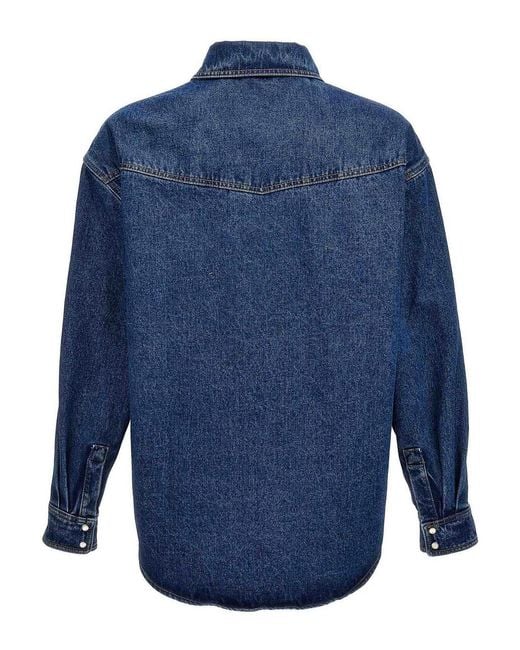 Palm Angels Blue Monogram Jacket for men