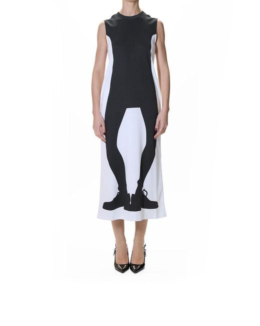 Moschino Black Trompe Loeil Dress