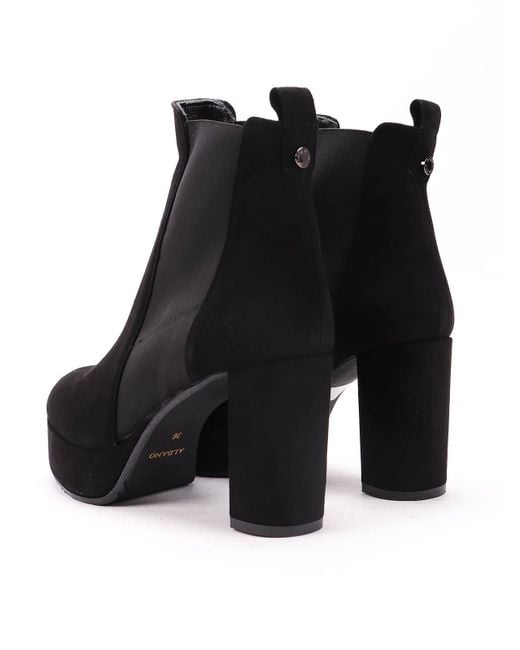 Albano Black Leather Boots