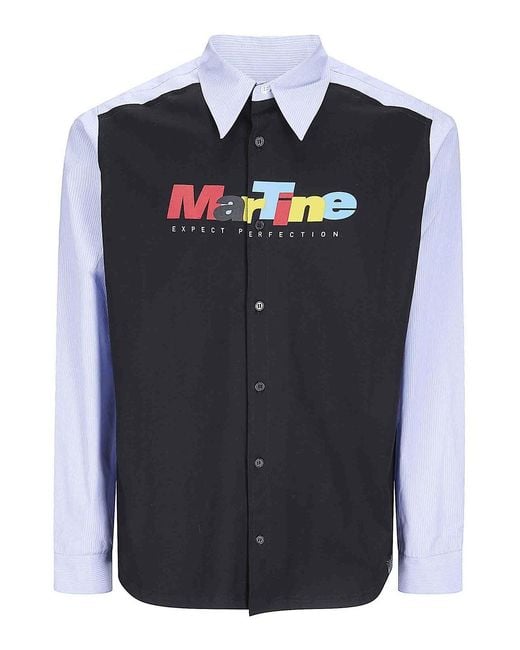 Martine Rose Blue L/S T-Shirt Shirt for men