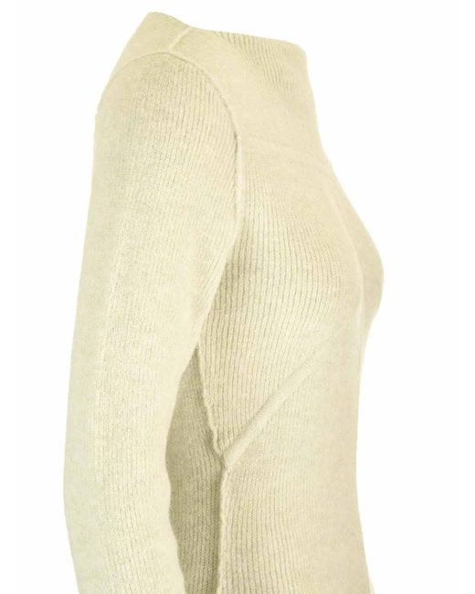 Rick Owens Yellow Ribbed Knit Mermaid Dress
