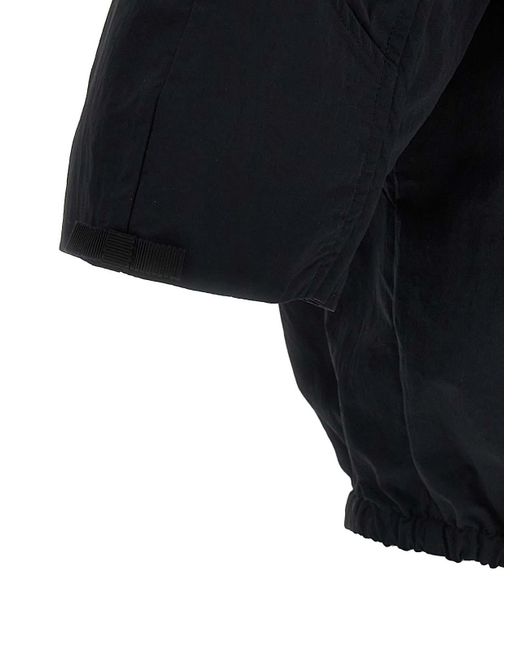 Elisabetta Franchi Blue Structured-Collared Cropped Shirt With Gathered Hem