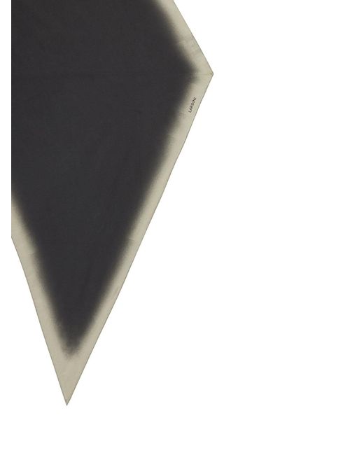 Lardini Black Cotton And Silk Scarf for men