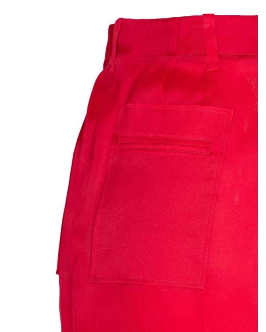 Khaite Red Lucian Skirt
