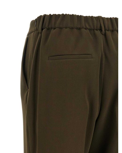 Alberto Biani Green Crpe Pants