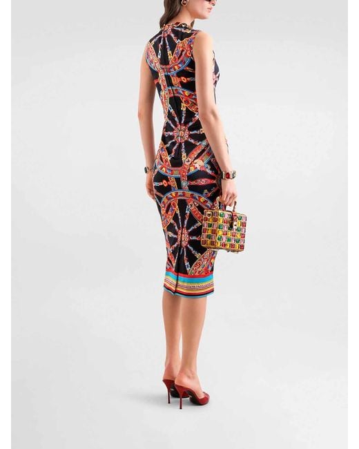 Dolce & Gabbana White Printed Dress