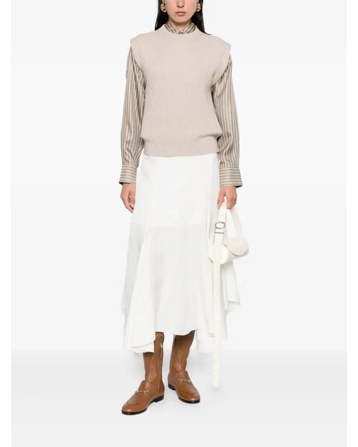 Brunello Cucinelli Natural Knitted Vest