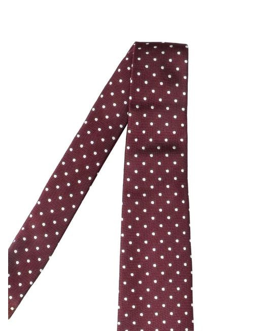 Tom Ford Purple Polka Dot Silk Tie for men