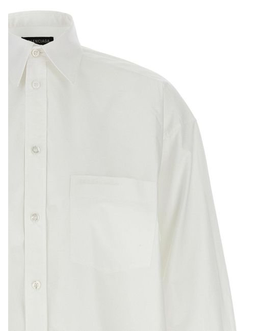 Balenciaga White Knotted Cuffs Shirt
