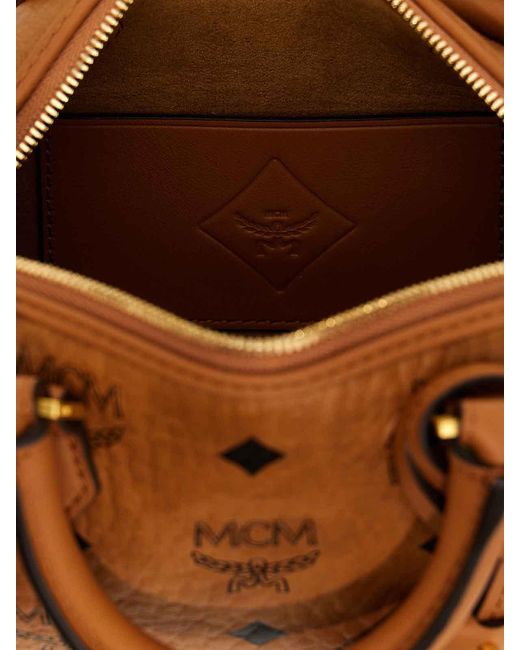 MCM Brown Ella Boston Mini Handbag