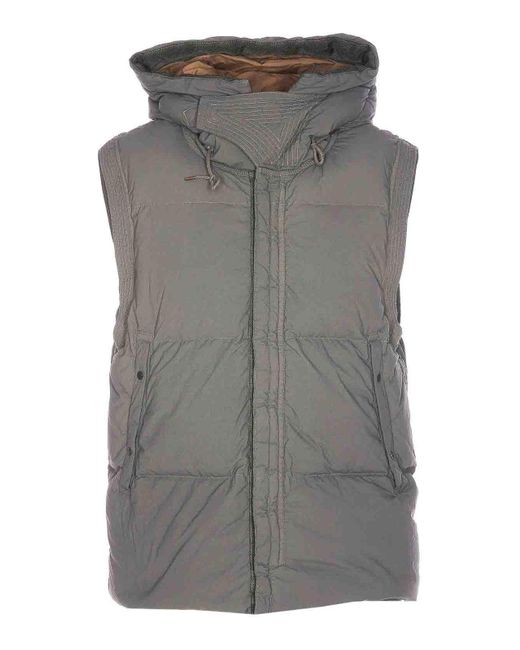 C P Company Gray Boreal Down Vest for men