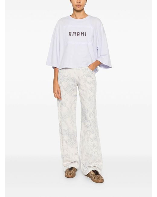 Forte_forte White Floral Printed 'My Pants' Trousers