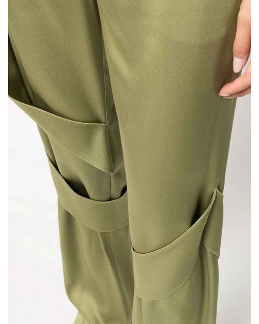 Blumarine Green Satin Trousers