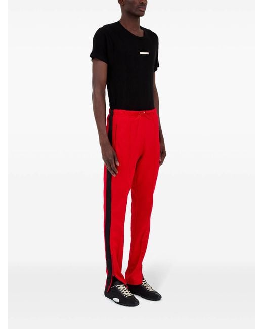 Maison Margiela Red Side-Stripe Track Pants for men