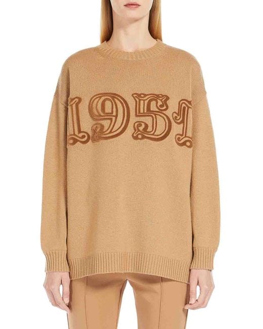 Max Mara Natural Wool And Cashmere Pullover