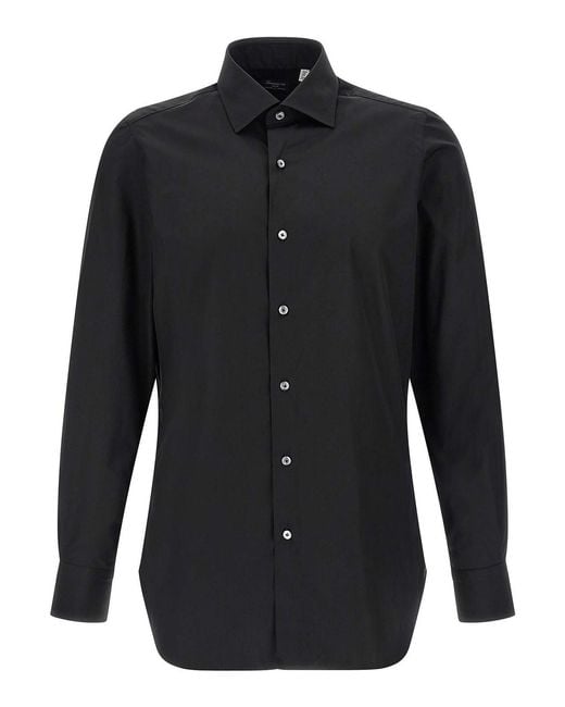 Finamore 1925 Black Napoli Shirt for men
