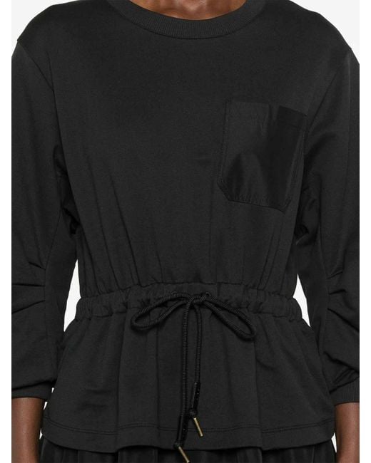 Moncler Black Logo-Patch Dress