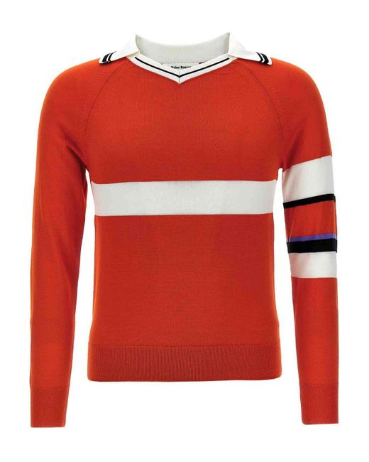 Wales Bonner Red Calm' Sweater for men