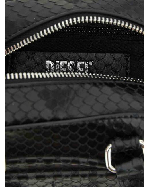 DIESEL Black 1Dr Dome Mini Crossbody Bag