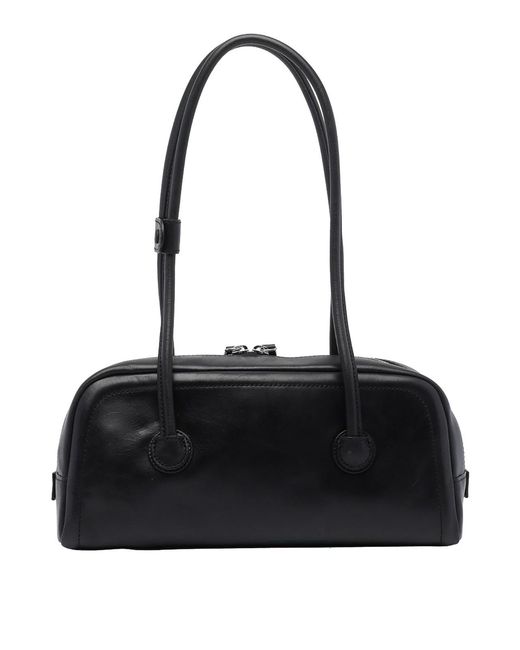 MARGE SHERWOOD Black Soft Boston Ew Shoulder Bag