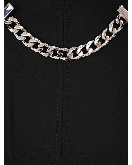 J.W. Anderson Black Neck Chain Long Sleeve Dress