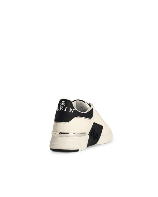 Philipp Plein Natural Lo-Top Phantom Leather Sneakers for men