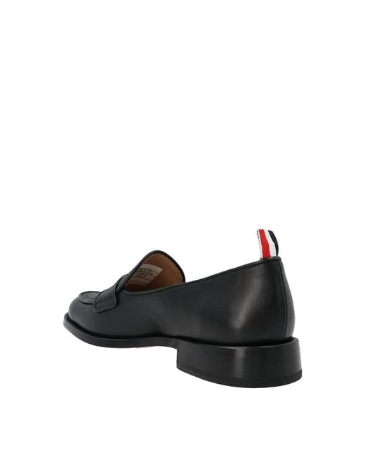 Thom Browne Black Soft Penny Loafers for men