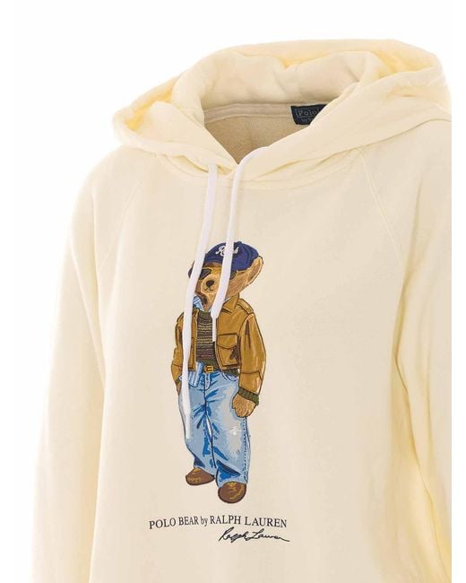 Polo Ralph Lauren White Polo Bear Hoodie